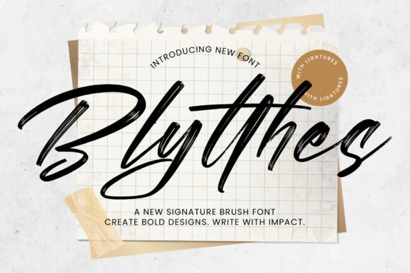 Blytthes Font: Bold Script for Web Headers