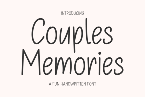 Couples Memories: A Warm Handwritten Font for Branding