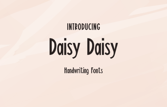 Daisy Daisy: A Handwritten Font for Editorial Charm